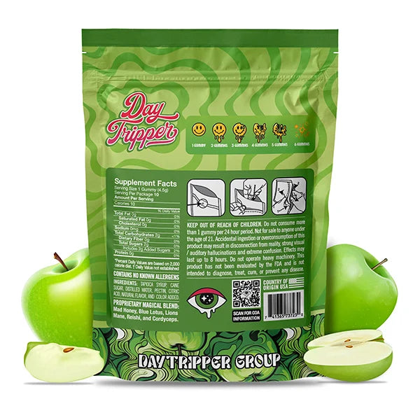DAYTRIPPER SOUR APPLE MUSHROOM GUMMIES 10ct