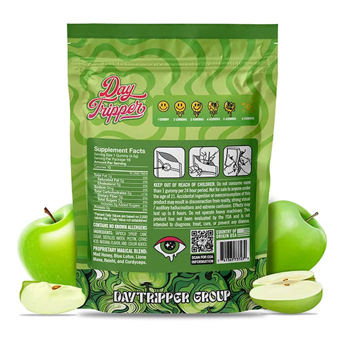 DAYTRIPPER SOUR APPLE MUSHROOM GUMMIES 10ct